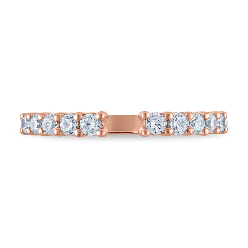 Main Image 3 of Vera Wang VOW Diamond Open Shank Wedding Band 3/8 ct tw 14K Rose Gold