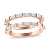 Thumbnail Image 1 of Vera Wang VOW Baguette-Cut Diamond Enhancer Ring 1 ct tw 14K Rose Gold