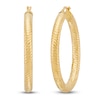 Thumbnail Image 2 of Diamond-Cut Hoop Earrings 10K Yellow Gold 30mm