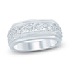 Thumbnail Image 1 of Men's Lab-Grown Diamond Five-Stone Ring 1 ct tw 14K White Gold