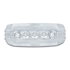 Thumbnail Image 3 of Men's Lab-Grown Diamond Five-Stone Ring 1 ct tw 14K White Gold