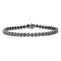Men's Black Diamond Tennis Bracelet 5 ct tw Black Rhodium-Plated Sterling Silver 8.5"