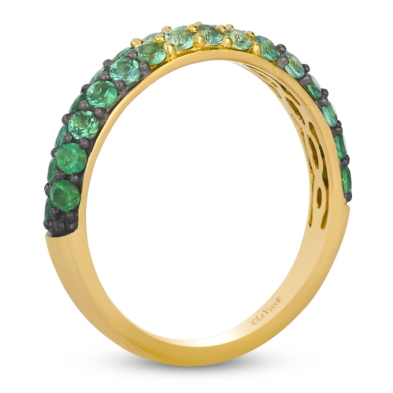 Main Image 2 of Le Vian Emerald Ombré Ring 14K Honey Gold