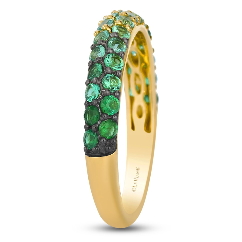 Main Image 3 of Le Vian Emerald Ombré Ring 14K Honey Gold