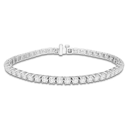 Men's Lab-Grown Diamond Tennis Bracelet 6 ct tw 14K White Gold 8.5"