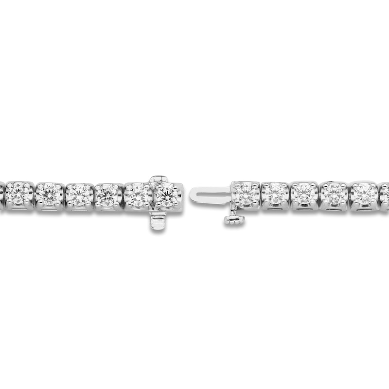 Main Image 2 of Men's Lab-Grown Diamond Tennis Bracelet 6 ct tw 14K White Gold 8.5"