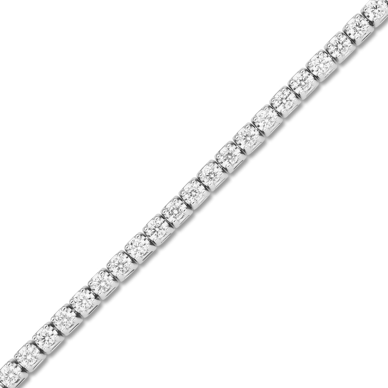 Main Image 3 of Men's Lab-Grown Diamond Tennis Bracelet 6 ct tw 14K White Gold 8.5"