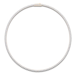 Lab-Grown Diamond Tennis Necklace 12 ct tw 14K Yellow Gold 17"