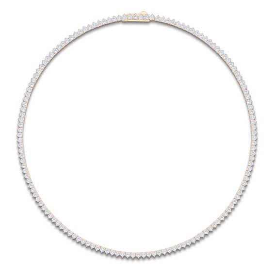 Jared Signature Lab-Grown Diamond Tennis Necklace 12 ct tw 14K Yellow Gold 17"