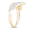 Thumbnail Image 2 of Marquise & Round-Cut Lab-Grown Diamond Contour Anniversary Ring 1 ct tw 14K Yellow Gold