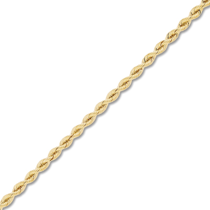 Main Image 2 of Silk Rope Chain Necklace 2.5mm Solid 14K Yellow Gold 18"