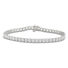 Thumbnail Image 1 of Men's White Lab-Created Sapphire 4mm Tennis Bracelet Sterling Silver 8.5"