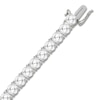 Thumbnail Image 2 of Men's White Lab-Created Sapphire 4mm Tennis Bracelet Sterling Silver 8.5"