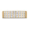 Thumbnail Image 3 of Vera Wang VOW Men's Square-Cut Lab-Grown Multi-Row Wedding Band 1 1/5 ct tw 14K Yellow Gold