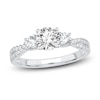 Thumbnail Image 1 of Diamond 3-Stone Engagement Ring 1-1/4 ct tw Round 14K White Gold