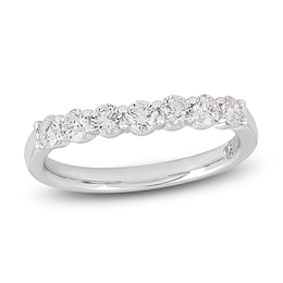 Storied Diamond Desert Sands of Eternity Anniversary Ring 3/4 ct tw 18K White Gold