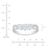 Thumbnail Image 4 of Marquise & Round-Cut Lab-Grown Diamond Anniversary Ring 1/2 ct tw 14K White Gold
