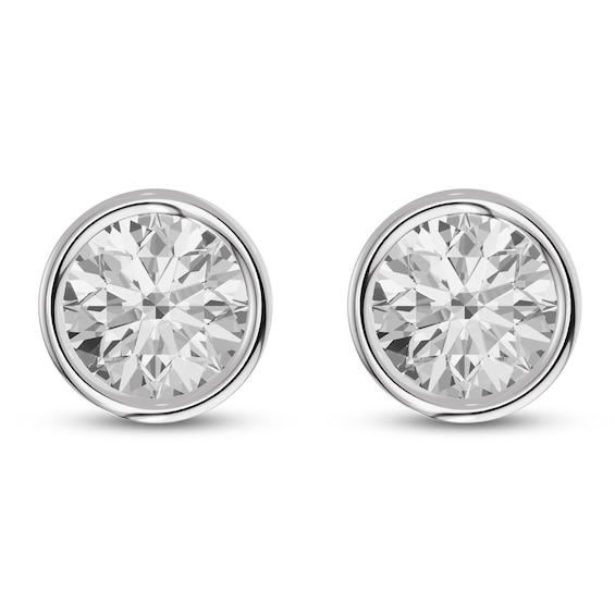 Jared Signature Lab-Grown Diamond Round-Cut Solitaire Stud Earrings 1-1/2 ct tw 14K White Gold (VS2/F)