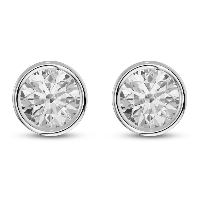 Main Image 1 of Jared Signature Lab-Grown Diamond Round-Cut Solitaire Stud Earrings 1-1/2 ct tw 14K White Gold (VS2/F)