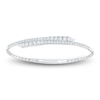 Thumbnail Image 1 of Jared Signature Pear-Shaped & Round-Cut Lab-Grown Diamond Graduated Bypass Flex Bangle Bracelet 2 ct tw 14K White Gold