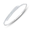 Thumbnail Image 2 of Jared Signature Pear-Shaped & Round-Cut Lab-Grown Diamond Graduated Bypass Flex Bangle Bracelet 2 ct tw 14K White Gold