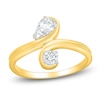 Thumbnail Image 1 of Jared Signature Pear-Shaped & Round-Cut Lab-Grown Diamond Two-Stone Ring 1/2 ct tw 14K Yellow Gold