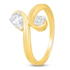 Thumbnail Image 2 of Jared Signature Pear-Shaped & Round-Cut Lab-Grown Diamond Two-Stone Ring 1/2 ct tw 14K Yellow Gold