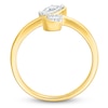 Thumbnail Image 4 of Jared Signature Pear-Shaped & Round-Cut Lab-Grown Diamond Two-Stone Ring 1/2 ct tw 14K Yellow Gold