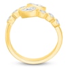 Thumbnail Image 4 of Jared Signature Bezel Collection Pear-Shaped & Round-Cut Lab-Grown Diamond Bypass Ring 7/8 ct tw 14K Yellow Gold