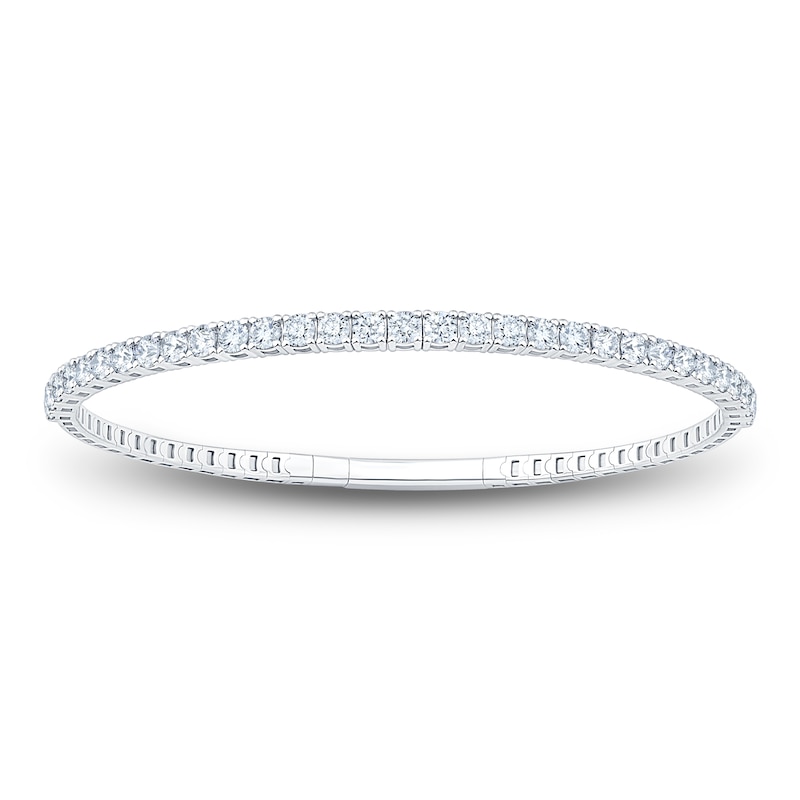 Main Image 1 of Jared Signature Lab-Grown Diamond Flex Bangle Bracelet 3 ct tw 14K White Gold