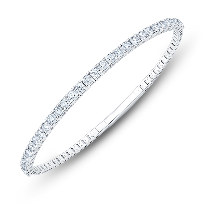 Main Image 2 of Jared Signature Lab-Grown Diamond Flex Bangle Bracelet 3 ct tw 14K White Gold