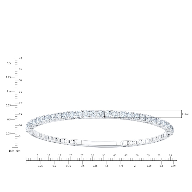 Main Image 5 of Jared Signature Lab-Grown Diamond Flex Bangle Bracelet 3 ct tw 14K White Gold