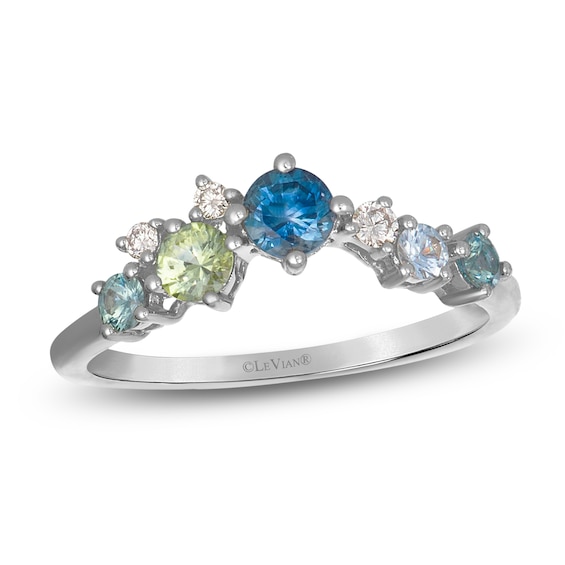 Le Vian Montana Sapphire Ombré Ring 1/20 ct tw Diamonds 14K Vanilla Gold