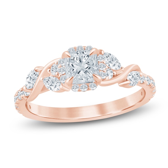 Chosen Certified Princess-Cut Diamond Engagement Ring 1 ct tw 14K Rose Gold