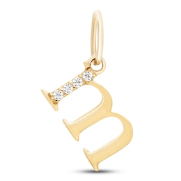 Jared Signature Diamond Accent Lowercase Letter M Charm 10K Yellow Gold