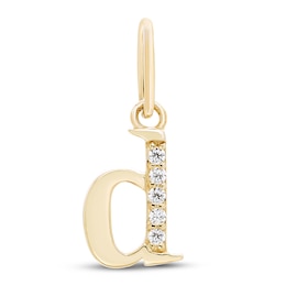 Jared Signature Diamond Accent Lowercase Letter D Charm 10K Yellow Gold