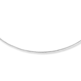 Solid Wheat Chain 14K White Gold 24" Length 1mm