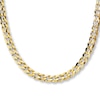 Thumbnail Image 1 of Solid Concave Curb Link Necklace 10K Yellow Gold 22" Length 5.5mm