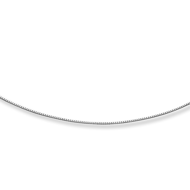 Main Image 1 of Box Chain 14K White Gold 24" Length