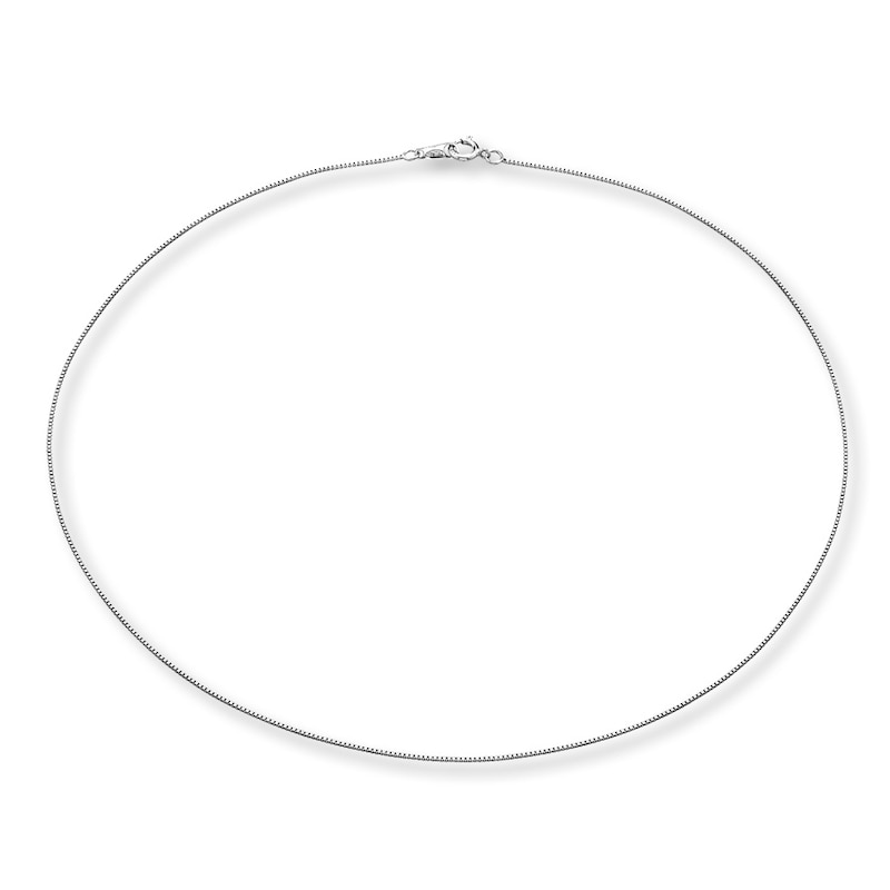 Main Image 2 of Box Chain 14K White Gold 24" Length
