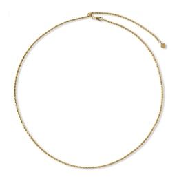 Semi-Solid Rope Chain 10K Yellow Gold 16"-24" Length 2mm