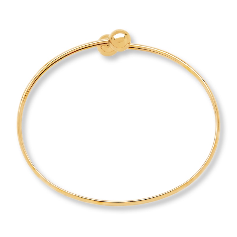 Flexible Bangle Bead Accents 10K Yellow Gold