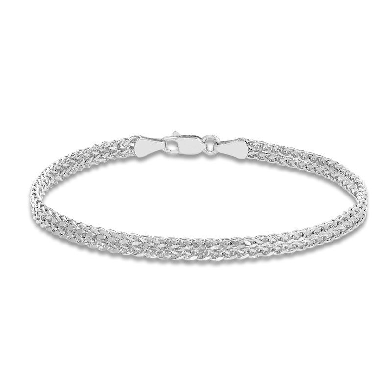 Bismark Chain Bracelet 14K White Gold 7.5" Length