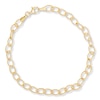 Thumbnail Image 1 of Textured Link Bracelet 14K Yellow Gold 7.5" Length