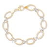 Thumbnail Image 1 of Link Bracelet 14K Two-Tone Gold 8" Length