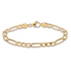 Thumbnail Image 1 of Men's Figaro Link Bracelet 14K Yellow Gold 8.5"