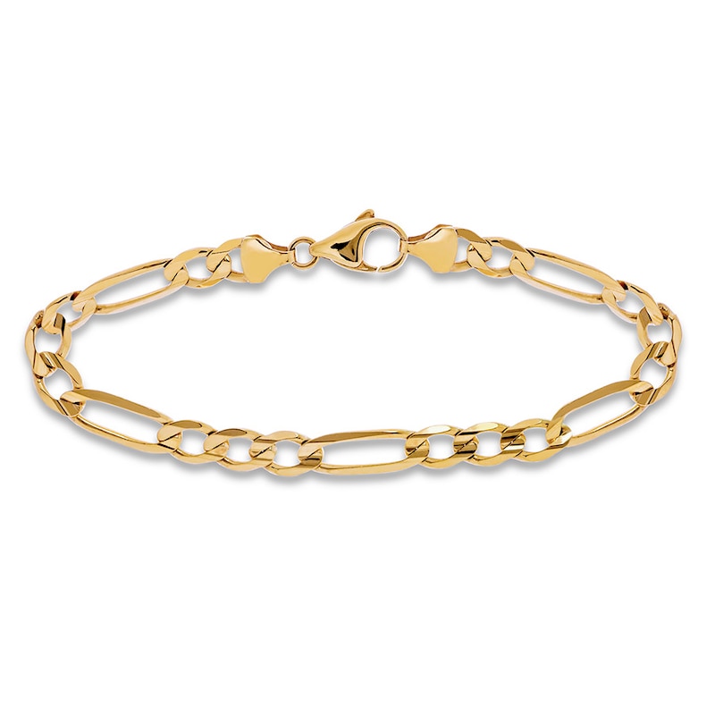 Men's Figaro Link Bracelet 14K Yellow Gold 8.5