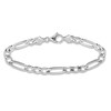 Thumbnail Image 1 of Solid Figaro Link Bracelet 10K White Gold 8.5"