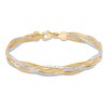 Thumbnail Image 1 of Omega Chain Bracelet 14K Two-Tone Gold 7.5" Length