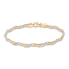 Thumbnail Image 1 of Omega Chain Bracelet 14K Two-Tone Gold 7.5" Length